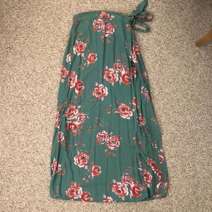 Floral wrap skirt